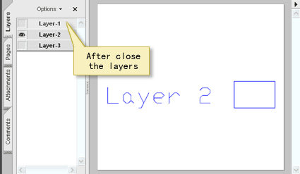 Exports layer list of DWG into PDF